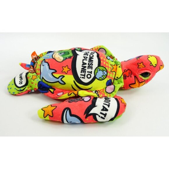 Wild Republic Message from the Planet Sea Turtle Plush Stuffed Animal Colorful - Picture 2 of 9
